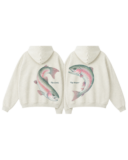 The Catch & The Keeper Rainbow Trout Heart Hoodie Set