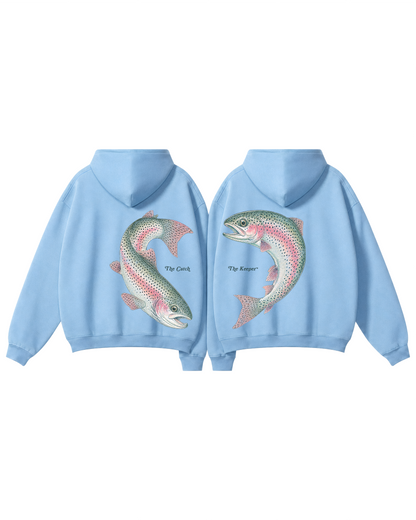 The Catch & The Keeper Rainbow Trout Heart Hoodie Set