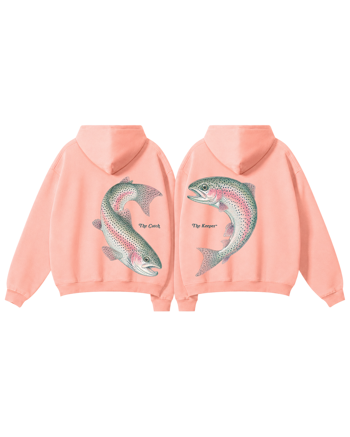 The Catch & The Keeper Rainbow Trout Heart Hoodie Set