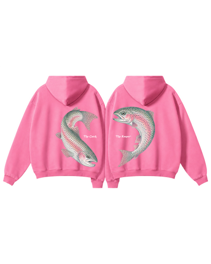 The Catch & The Keeper Rainbow Trout Heart Hoodie Set