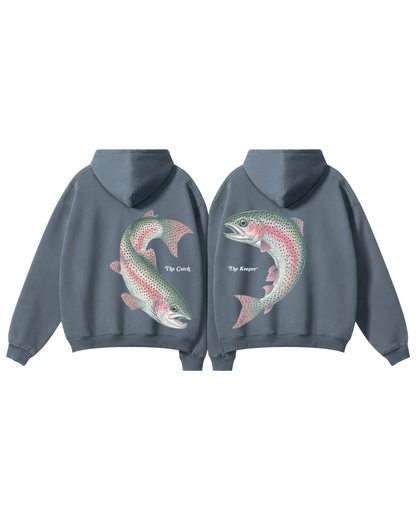 The Catch & The Keeper Rainbow Trout Heart Hoodie Set