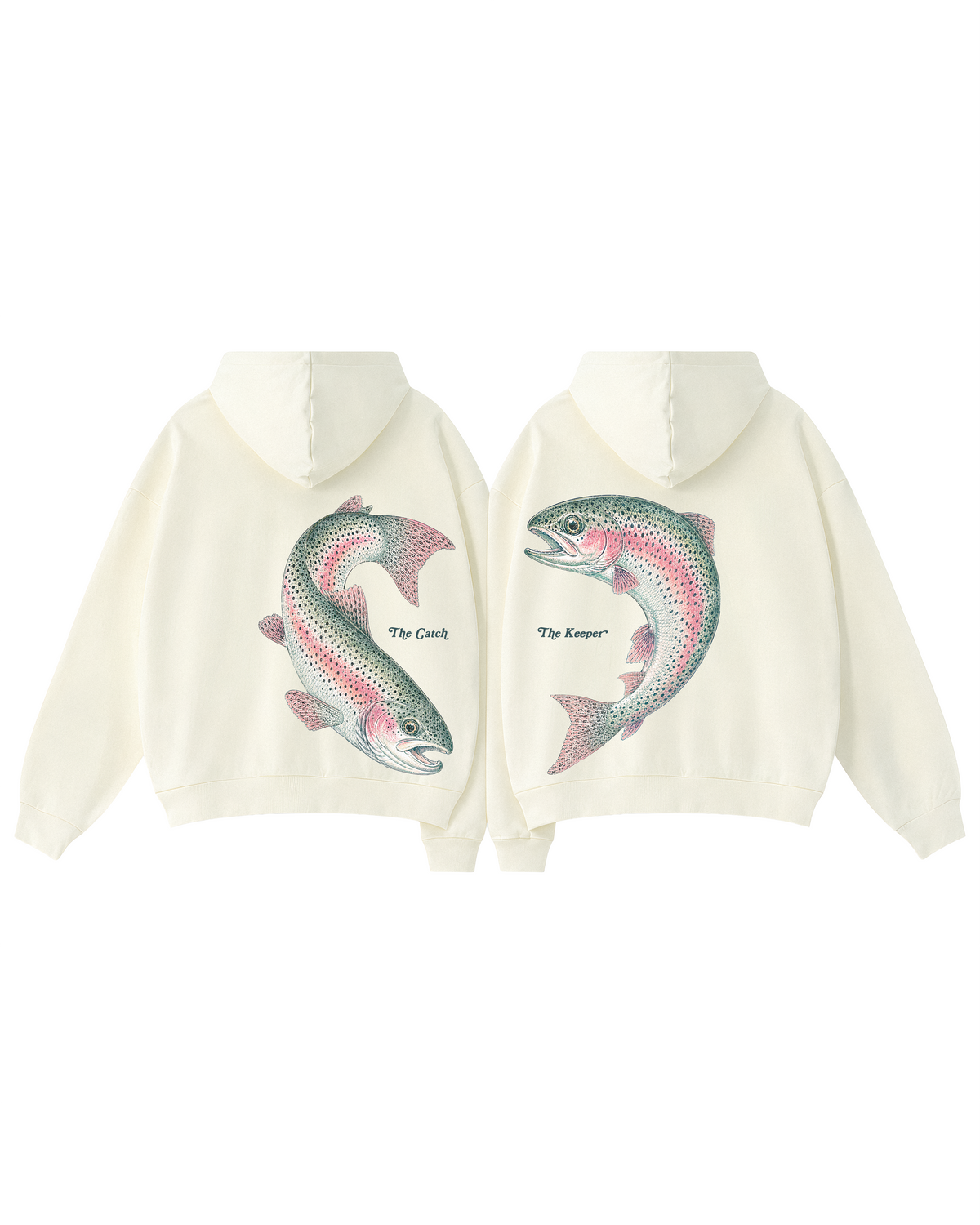 The Catch & The Keeper Rainbow Trout Heart Hoodie Set