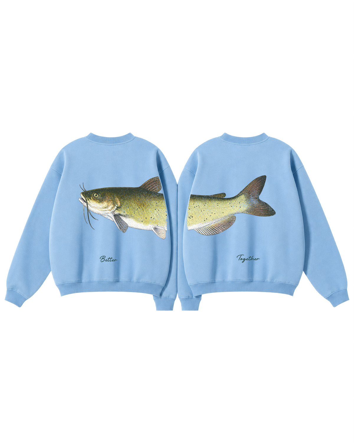 Better Together Channel Catfish Couple Unisex Crewneck Set