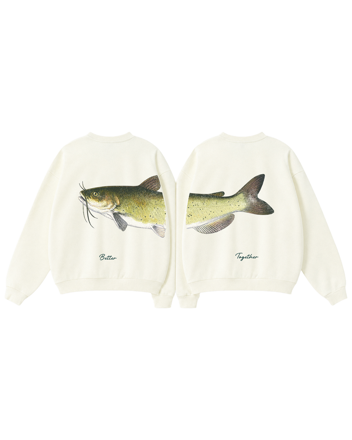 Better Together Channel Catfish Couple Unisex Crewneck Set
