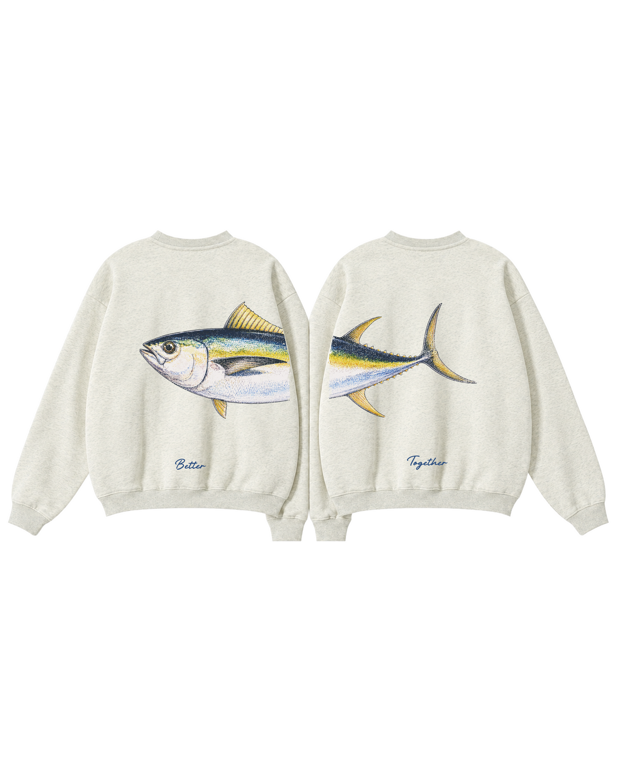 Better Together Yellowfin Tuna Couple Fishing Unisex Crewneck Set