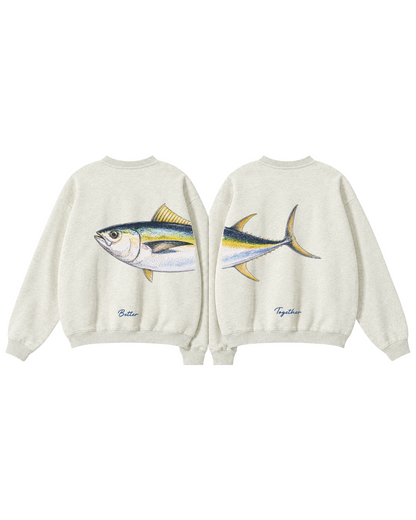 Better Together Yellowfin Tuna Couple Fishing Unisex Crewneck Set