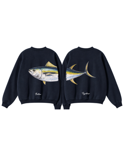Better Together Yellowfin Tuna Couple Fishing Unisex Crewneck Set