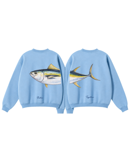 Better Together Yellowfin Tuna Couple Fishing Unisex Crewneck Set