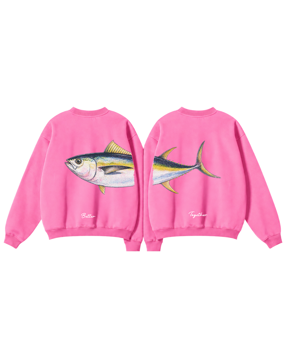 Better Together Yellowfin Tuna Couple Fishing Unisex Crewneck Set