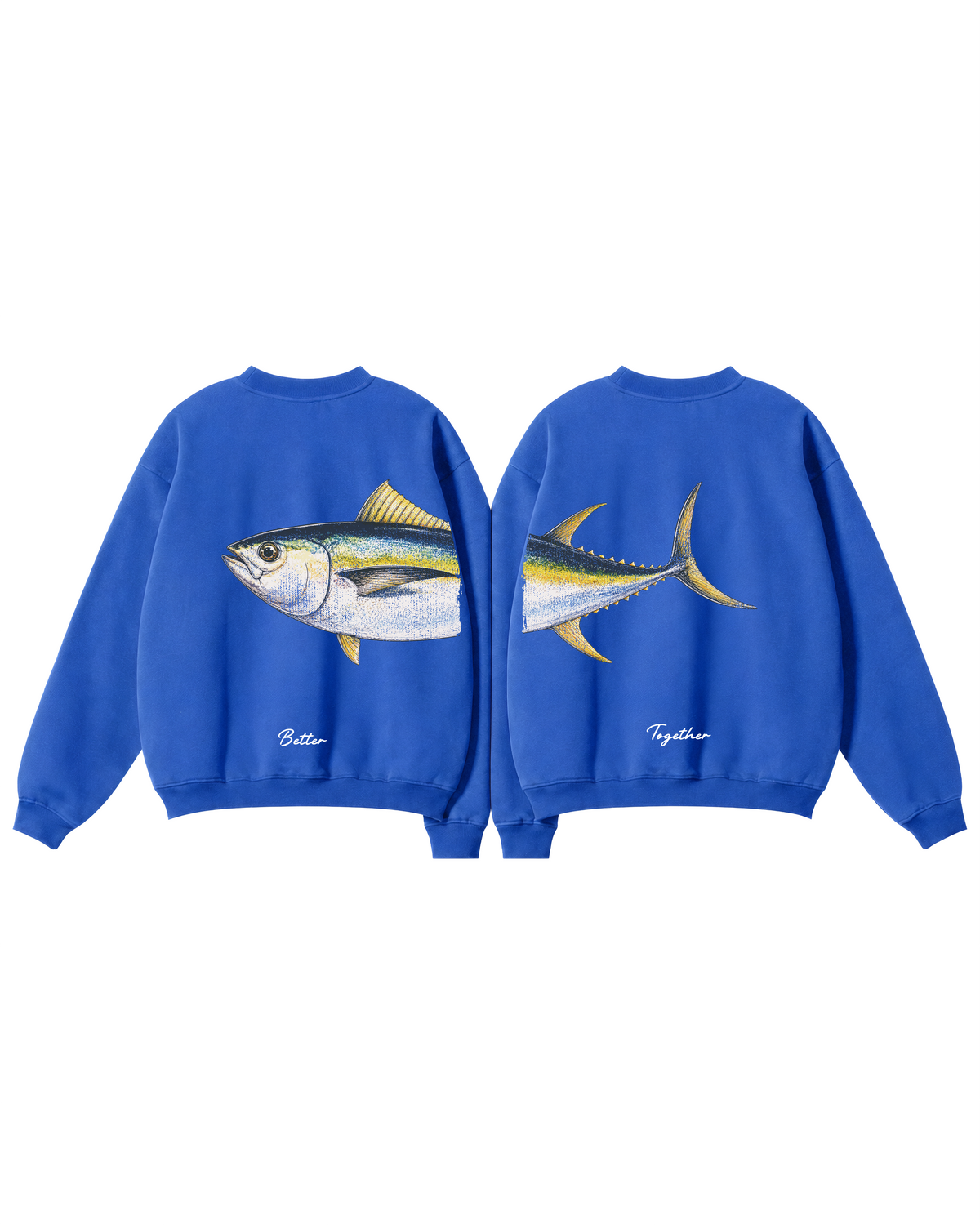 Better Together Yellowfin Tuna Couple Fishing Unisex Crewneck Set