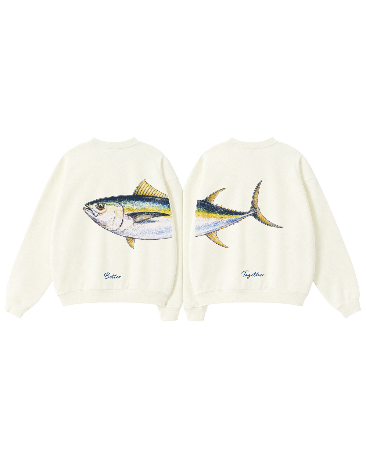 Better Together Yellowfin Tuna Couple Fishing Unisex Crewneck Set
