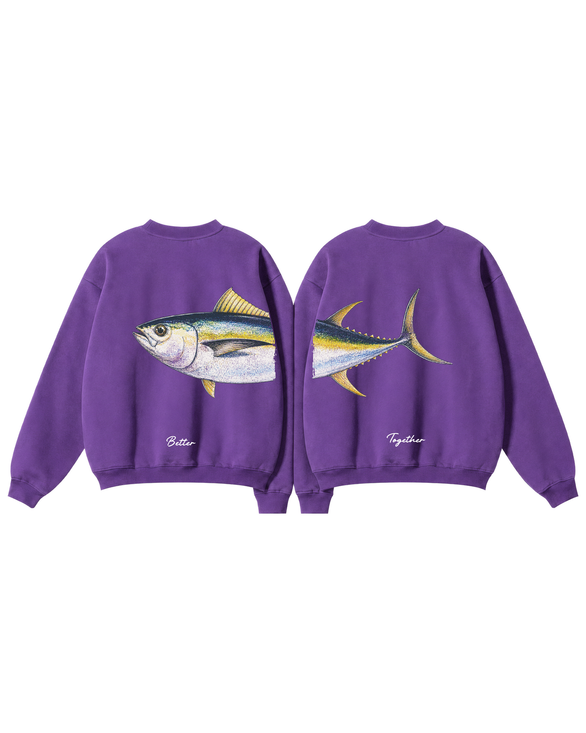 Better Together Yellowfin Tuna Couple Fishing Unisex Crewneck Set