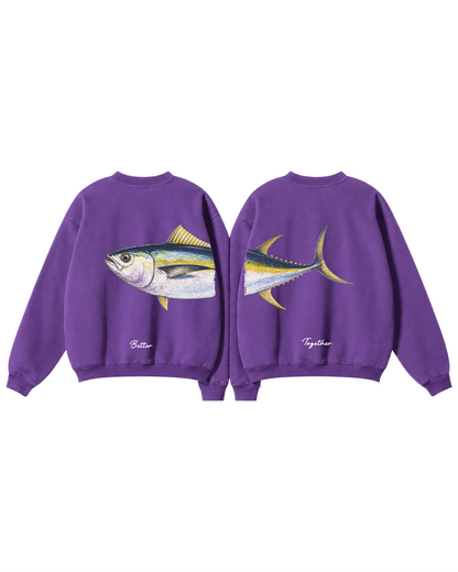 Better Together Yellowfin Tuna Couple Fishing Unisex Crewneck Set