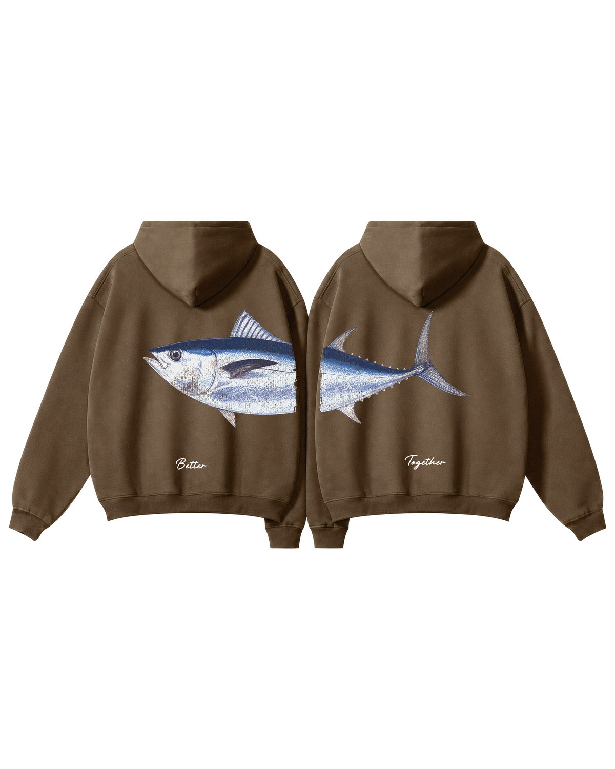 Better Together Bluefin Tuna Couple Unisex Hoodie Set