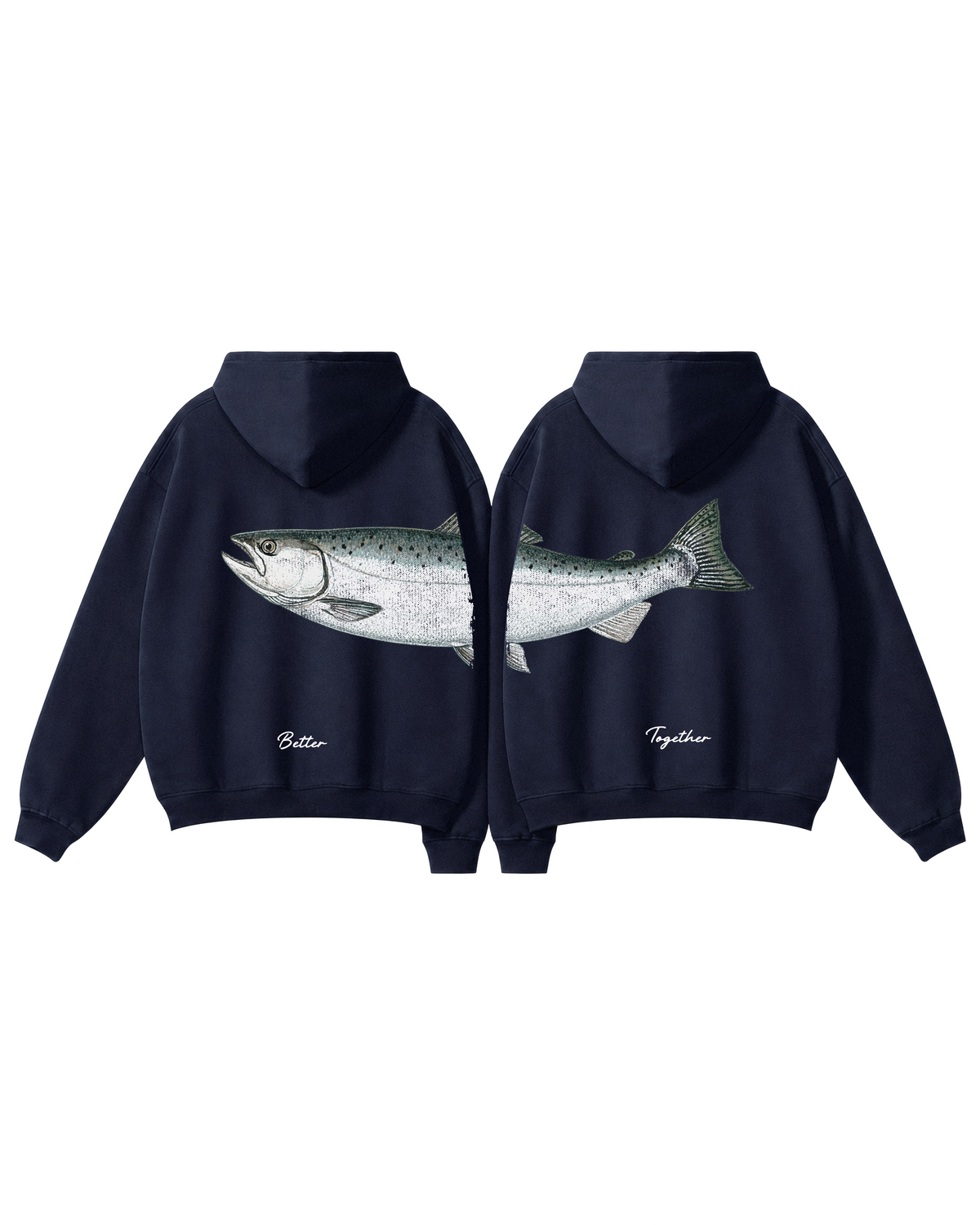 Better Together Chinook Salmon Couple Unisex Hoodie Set