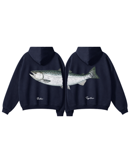 Better Together Chinook Salmon Couple Unisex Hoodie Set