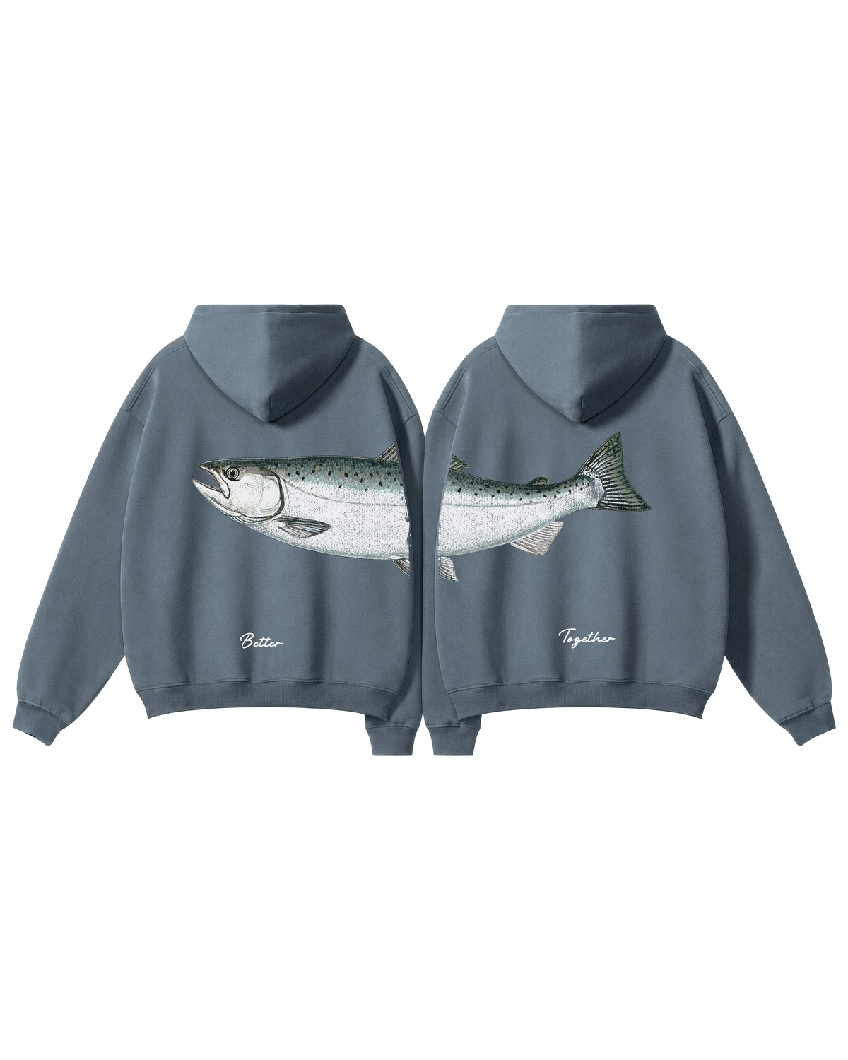 Better Together Chinook Salmon Couple Unisex Hoodie Set