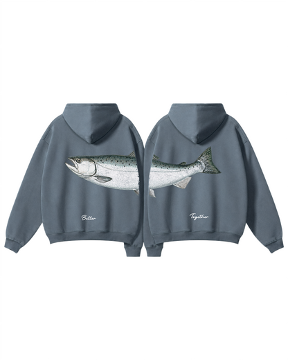 Better Together Chinook Salmon Couple Unisex Hoodie Set