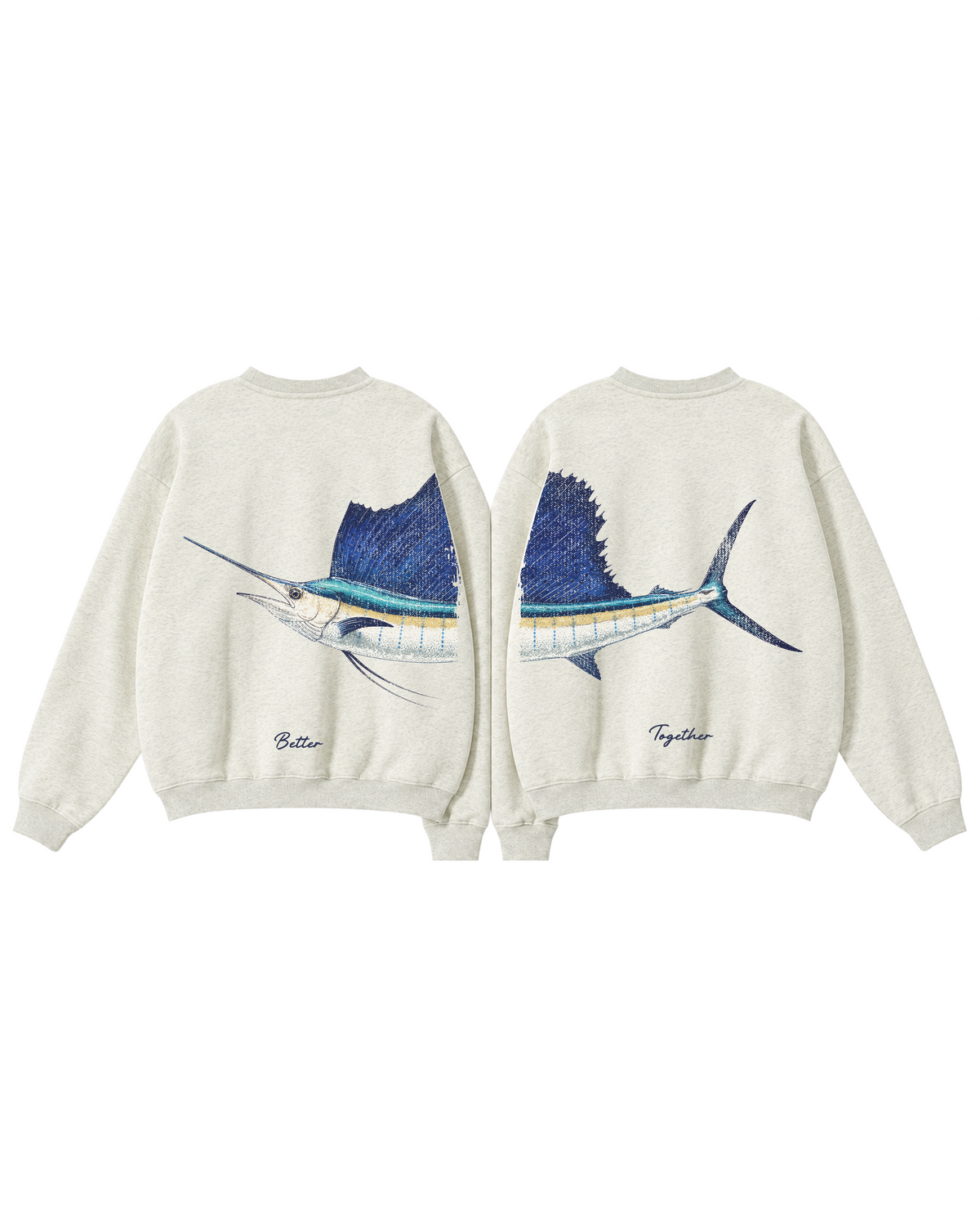 Better Together Sailfish Couple Unisex Crewneck Set