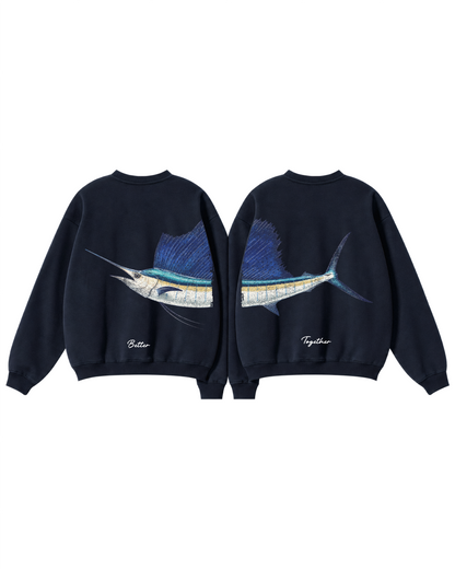 Better Together Sailfish Couple Unisex Crewneck Set