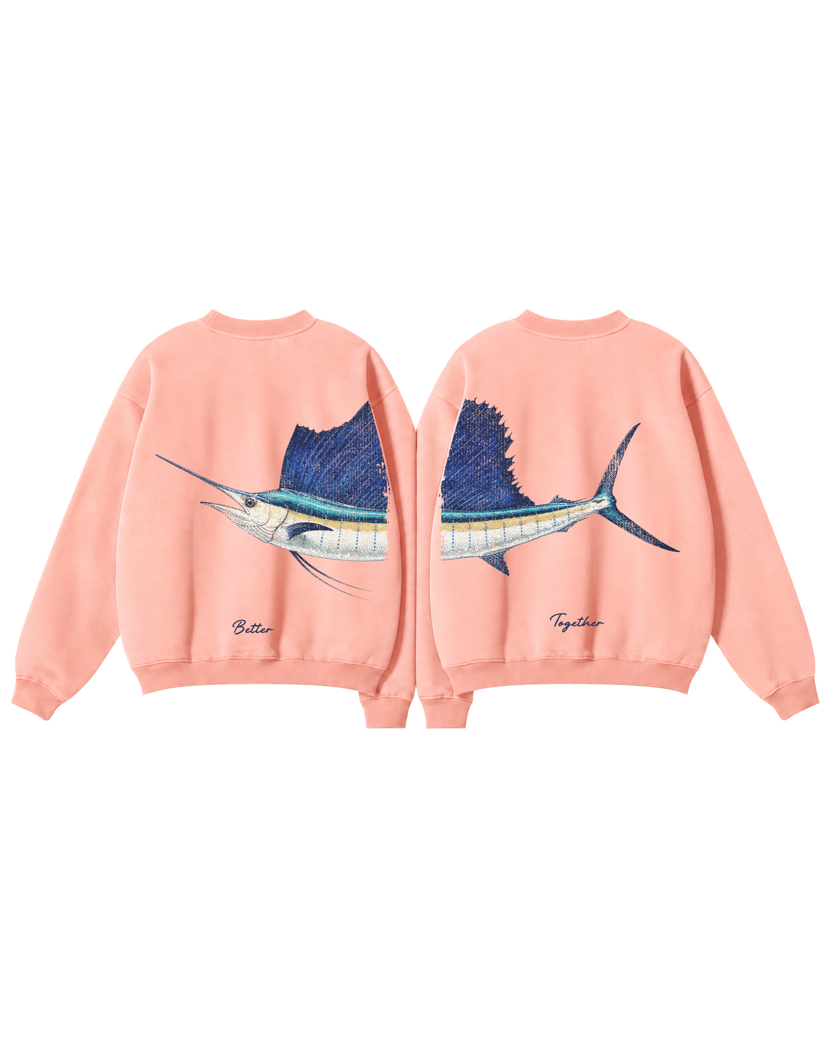 Better Together Sailfish Couple Unisex Crewneck Set