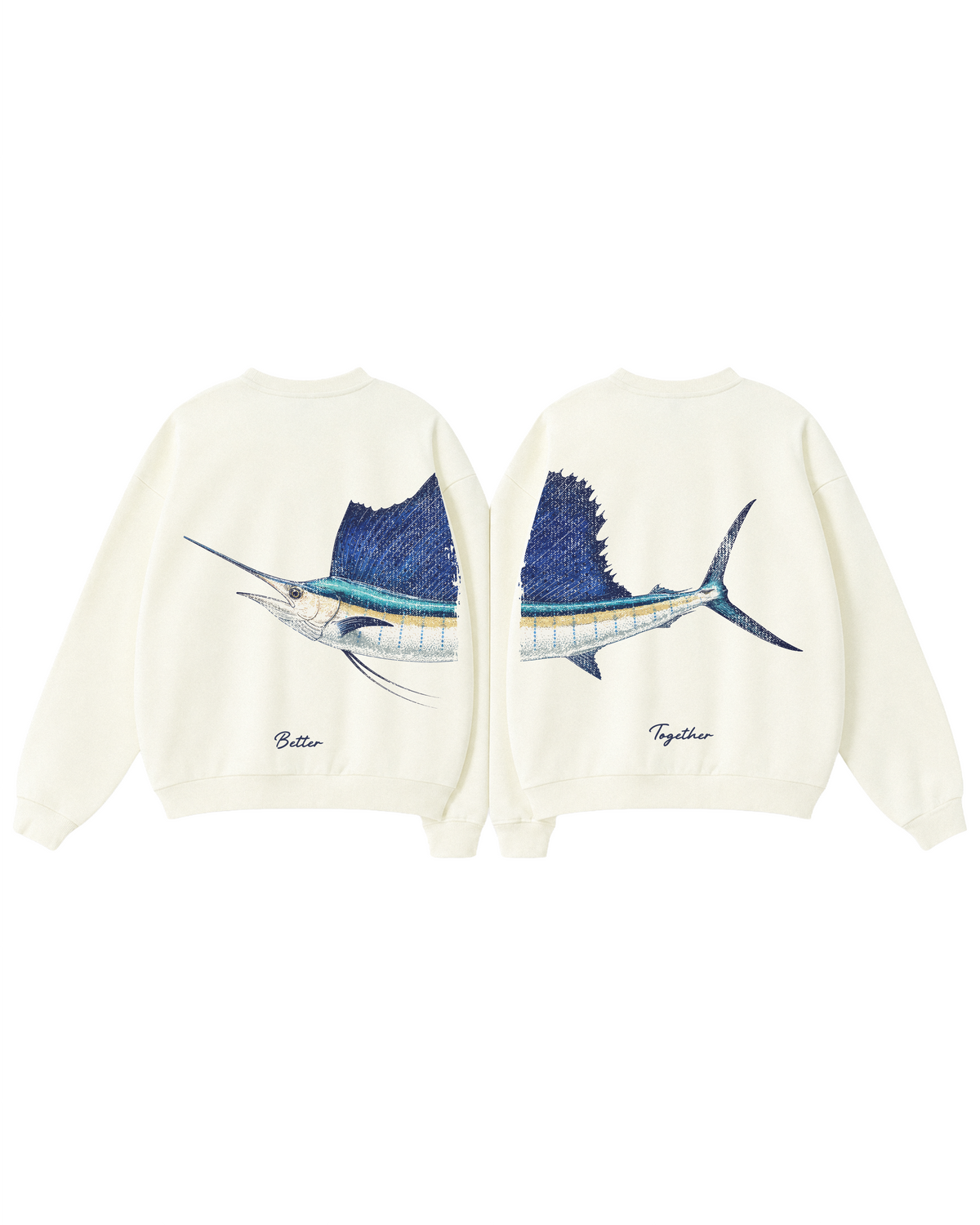 Better Together Sailfish Couple Unisex Crewneck Set