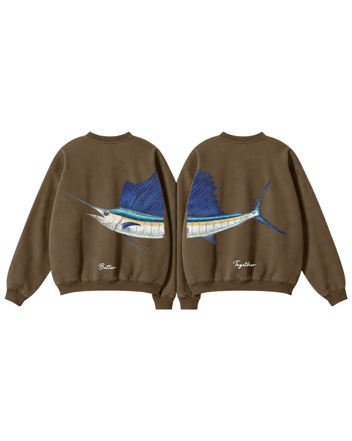 Better Together Sailfish Couple Unisex Crewneck Set