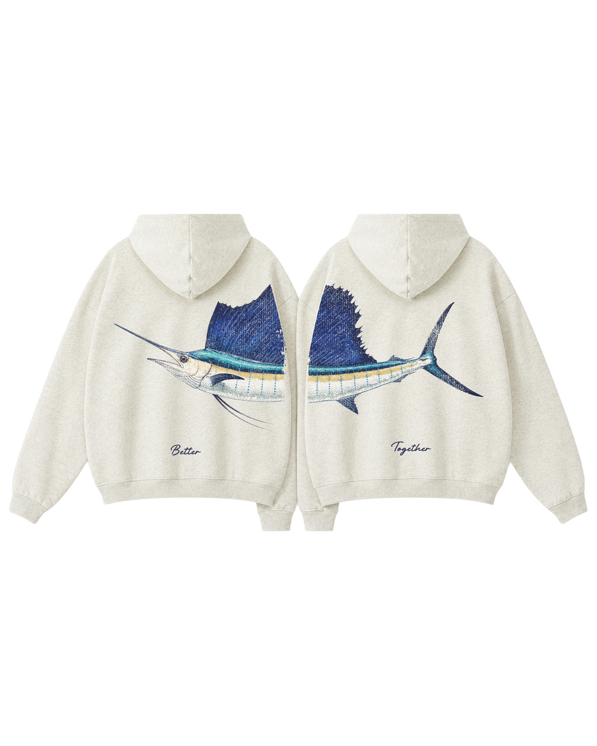 Better Together Sailfish Couple Hoodie Set