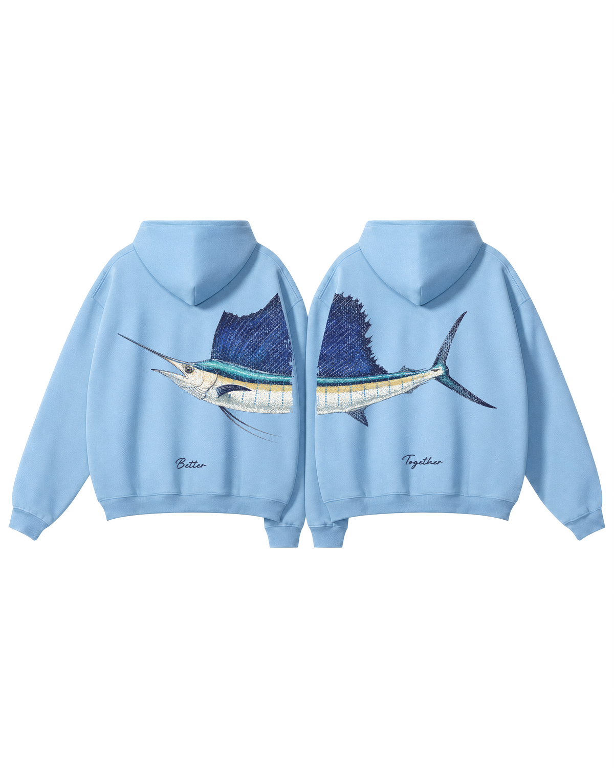 Better Together Sailfish Couple Hoodie Set