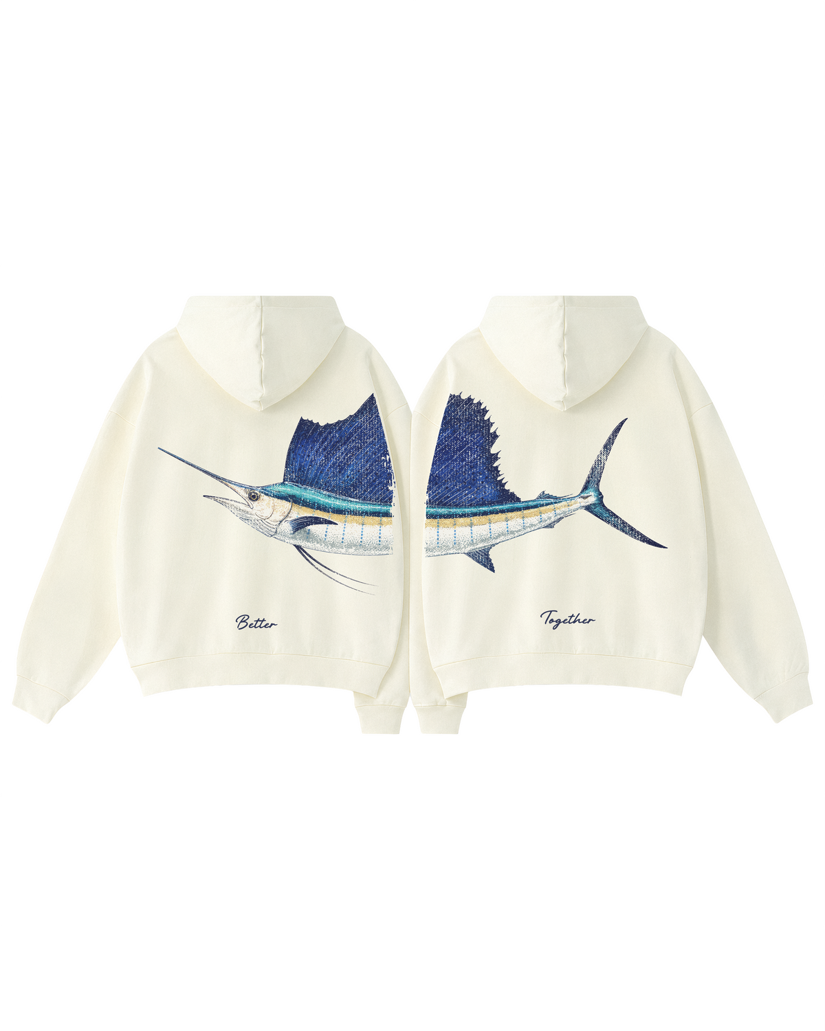 Better Together Sailfish Couple Hoodie Set