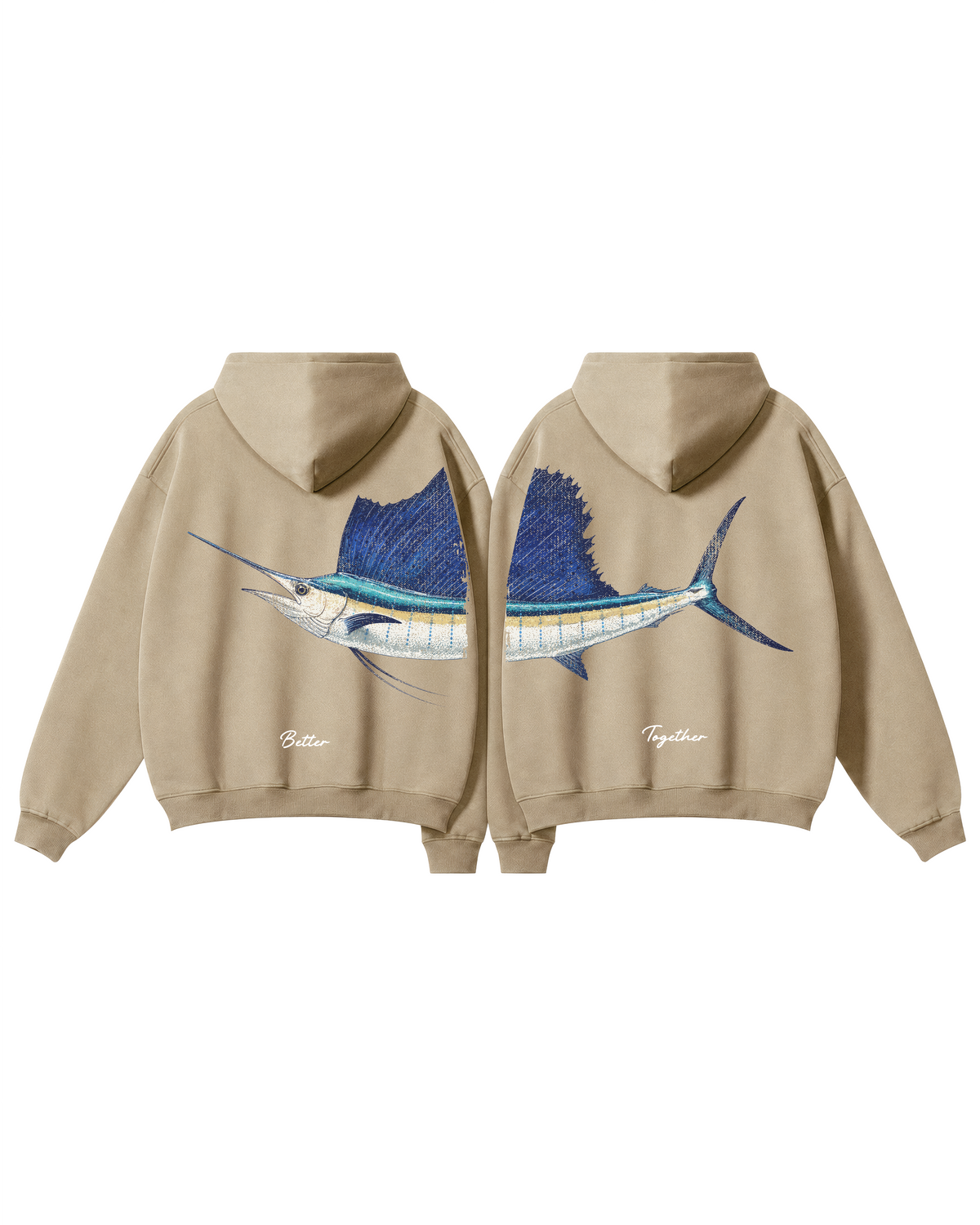 Better Together Sailfish Couple Hoodie Set