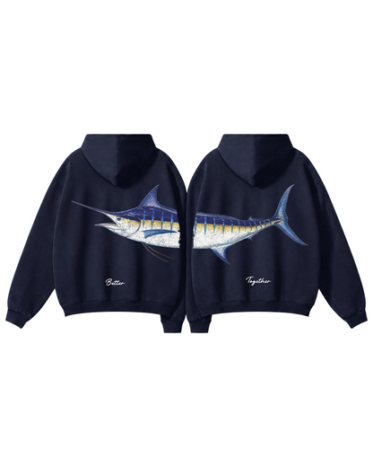 Better Together Blue Marlin Couple Hoodie Set
