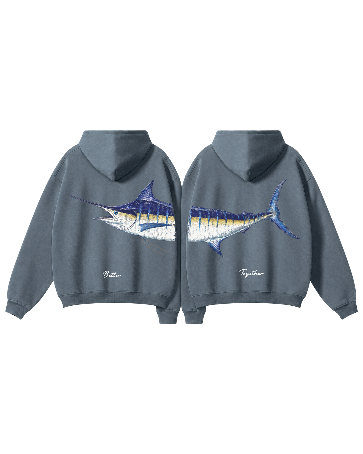 Better Together Blue Marlin Couple Hoodie Set