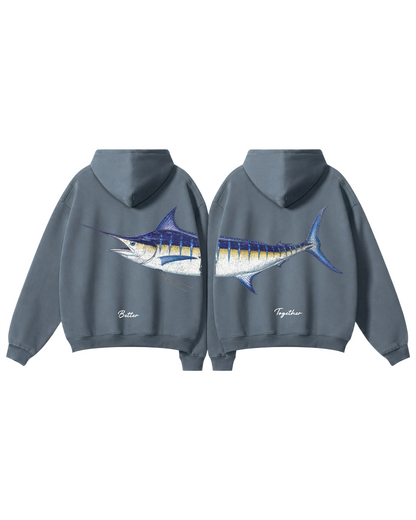 Better Together Blue Marlin Couple Hoodie Set