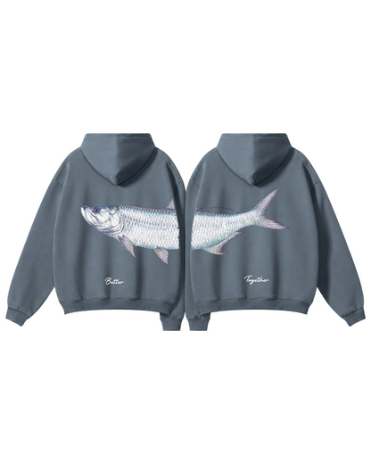 Better Together Atlantic Tarpon Couple Fishing Unisex Hoodie Set