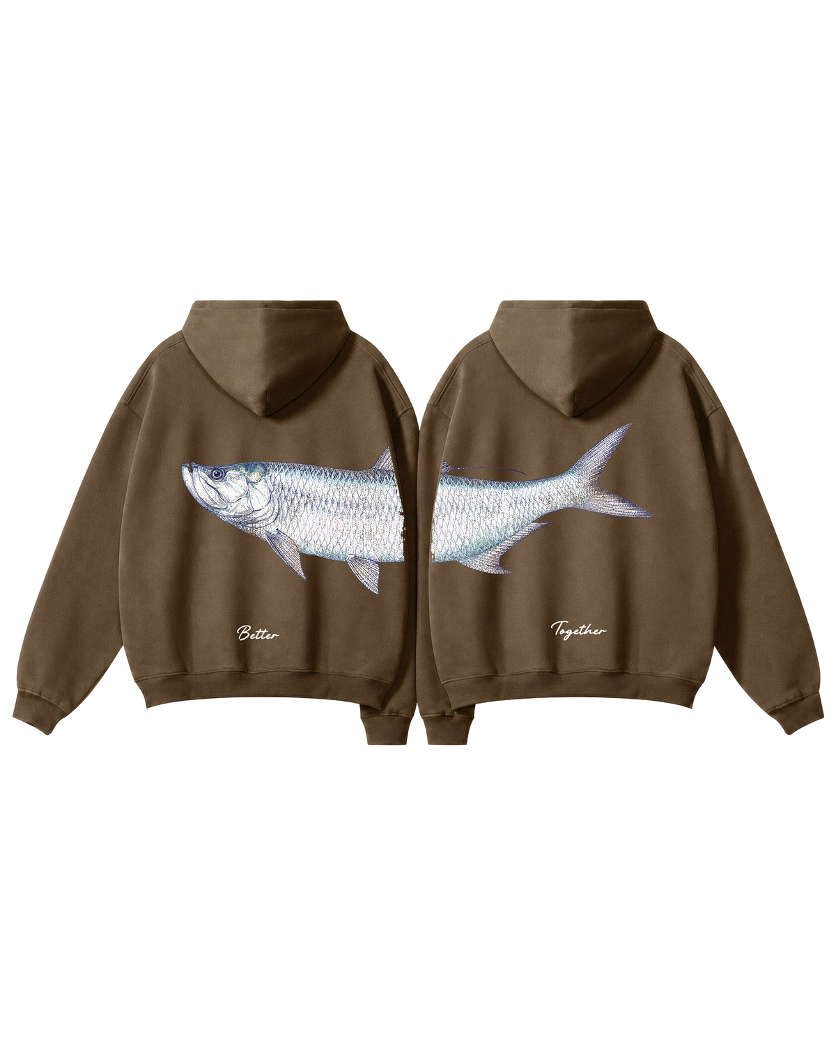 Better Together Atlantic Tarpon Couple Fishing Unisex Hoodie Set