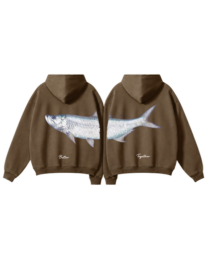 Better Together Atlantic Tarpon Couple Fishing Unisex Hoodie Set