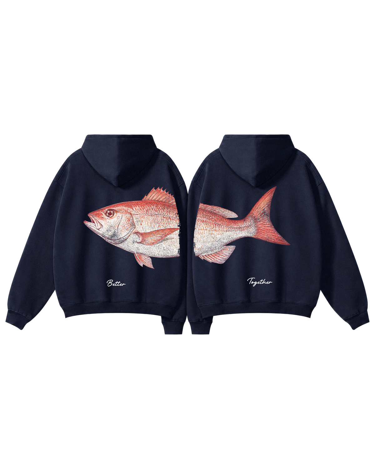 Better Together Red Snapper Couple Hoodie Set