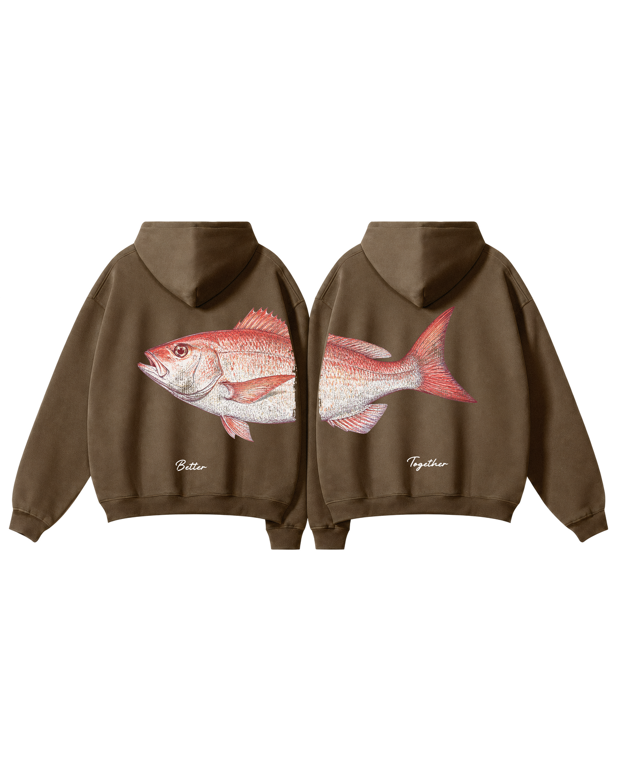 Better Together Red Snapper Couple Hoodie Set