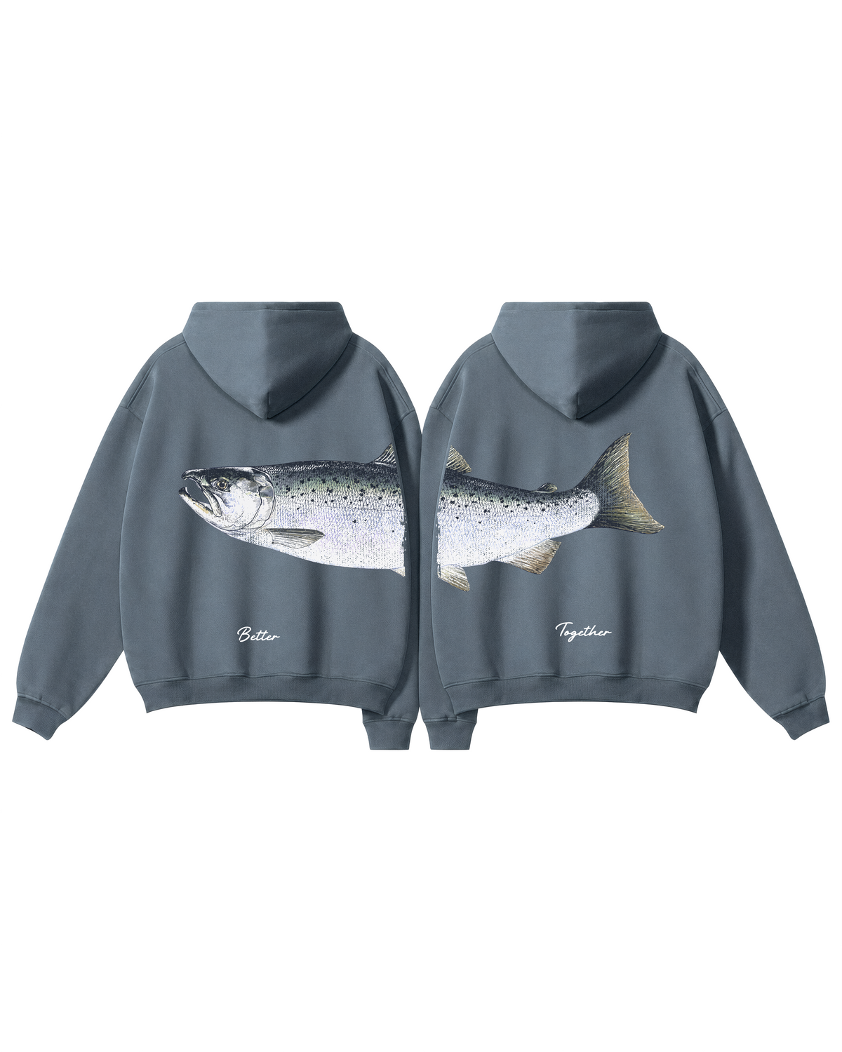 Better Together Coho Salmon Couple Hoodie Set