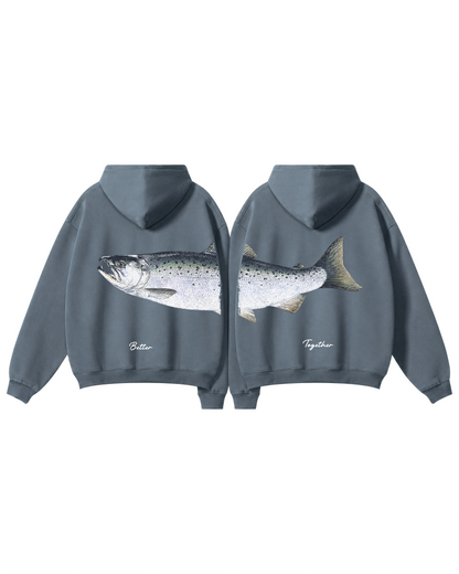 Better Together Coho Salmon Couple Hoodie Set