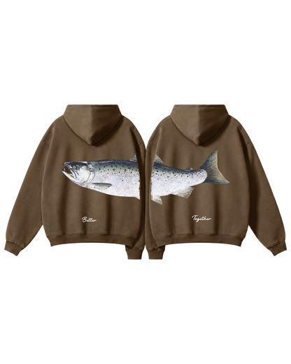 Better Together Coho Salmon Couple Hoodie Set