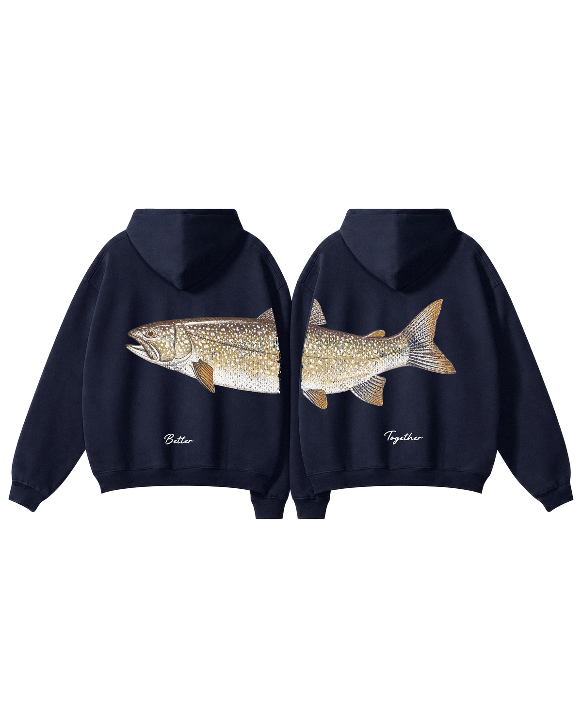 Better Together Lake Trout Couple Hoodie Set