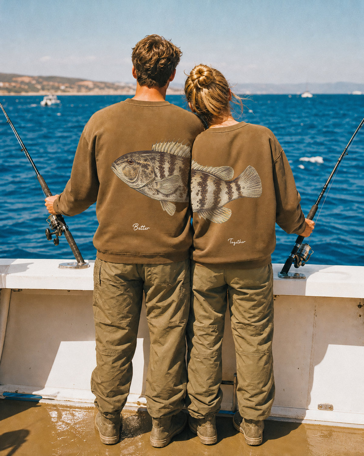 Better Together Tautog Couple Crewneck Set