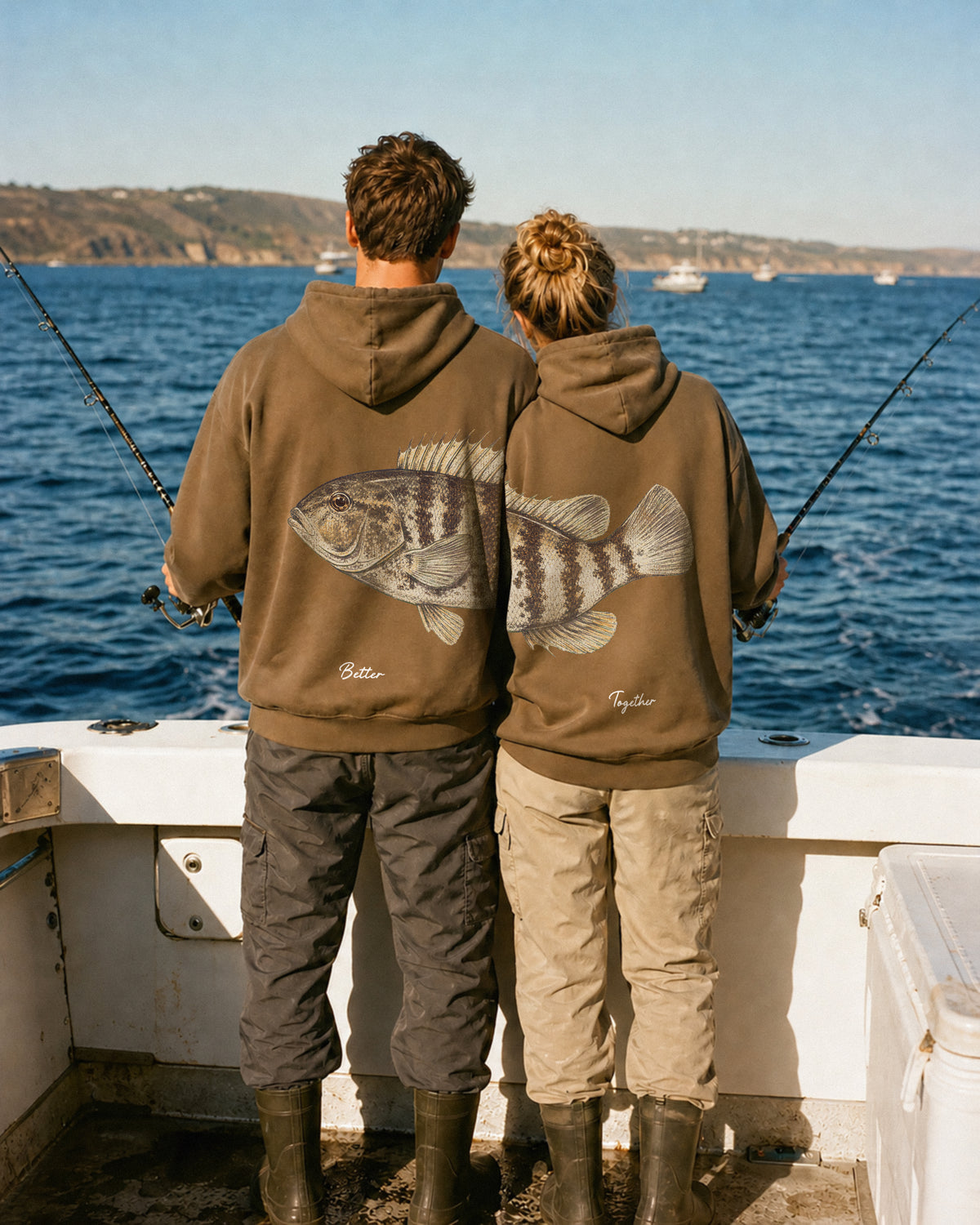 Better Together Tautog Couple Unisex Hoodie Set
