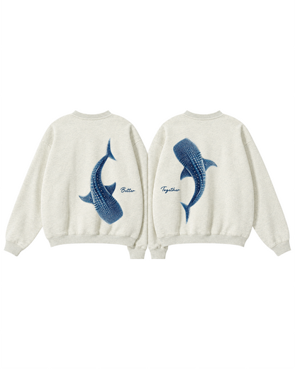 Better Together Whale Shark Couple Crewneck Set
