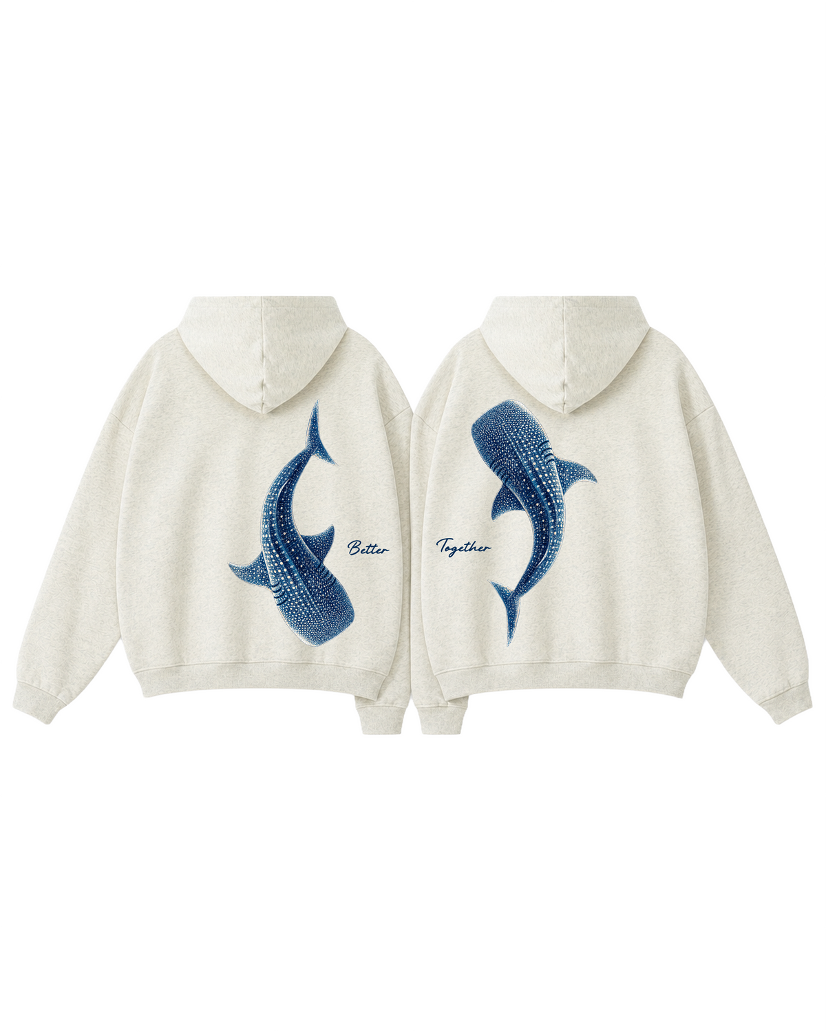 Better Together Whale Shark Couple Hoodie Set