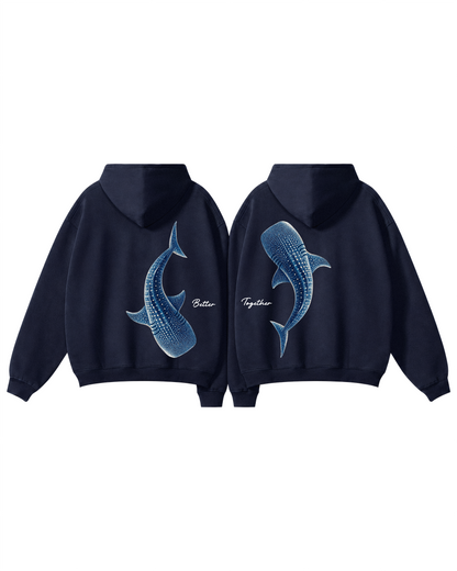 Better Together Whale Shark Couple Hoodie Set