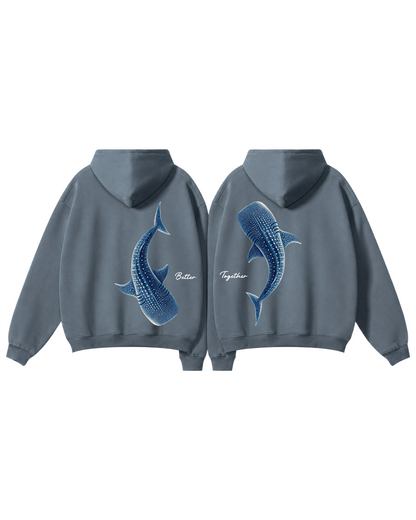 Better Together Whale Shark Couple Hoodie Set