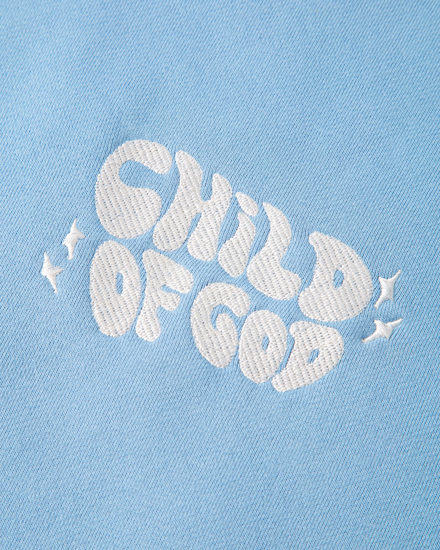 Child of God Embroidered Hoodie – Cozy Faithwear in Sky Blue